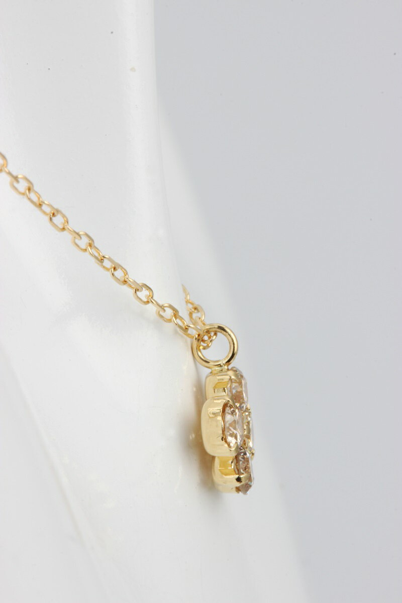 【ふるさと納税】＜ 甲府ジュエリー ＞ ネックレス ペンダント ジュエリー アクセサリー レディース クローバーモチーフ K18 ダイヤモンド 0.30カラット ブラウン ギフト プレゼント ジュエリーケース付 鑑別書付 保証書付 k101-010 サムネイル3