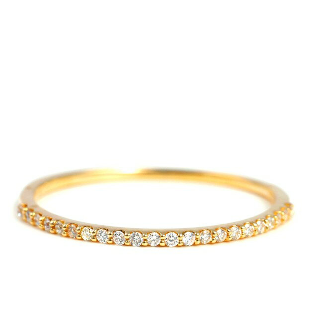 【ふるさと納税】 リング 指輪 ジュエリー レディース アクセサリー K18 イエローゴールド ピンクゴールド プラチナ 天然 ダイヤモンド 0.08ct 極細 ハーフエタニティ 日常使い 重ね付け ギフト プレゼント 誕生日 ジュエリーケース付 鑑別書付 保証書付 k098-311 サムネイル2