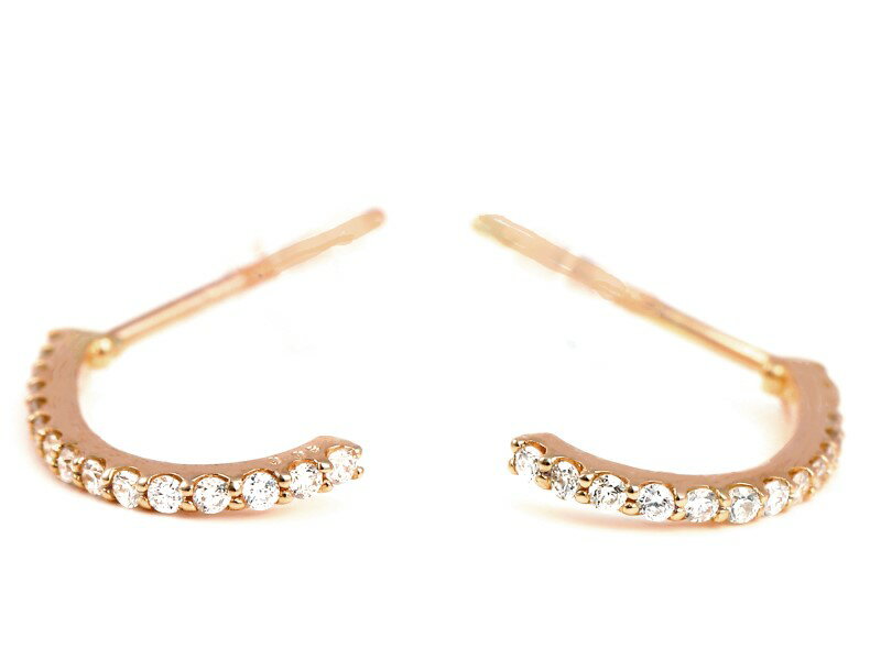 【ふるさと納税】＜ 甲府ジュエリー ＞ ピアス ジュエリー レディース アクセサリー 選べる地金 K18 イエローゴールド ピンクゴールド プラチナ 天然 ダイヤモンド 0.12ct ラインピアス 普段使い 綺麗 ギフト プレゼント ジュエリーケース付 鑑別書付 保証書付 k098-314 サムネイル3