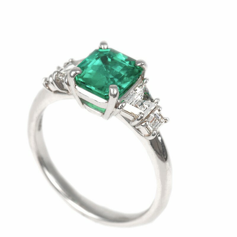 【ふるさと納税】＜ 甲府ジュエリー ＞ リング 指輪 ジュエリー レディース アクセサリー エメラルド 1.32ct オクタゴンカット 希少 ダイヤモンド 0.59ct バケットカット ギフト プレゼント ラッピング 誕生日 ジュエリーケース付 鑑別書付 保証書付 k098-351 サムネイル2