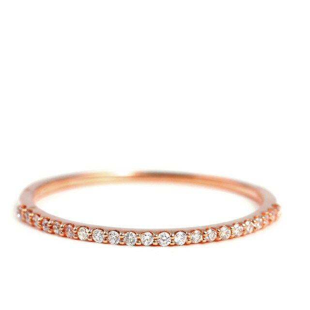 【ふるさと納税】 リング 指輪 ジュエリー レディース アクセサリー K18 イエローゴールド ピンクゴールド プラチナ 天然 ダイヤモンド 0.08ct 極細 ハーフエタニティ 日常使い 重ね付け ギフト プレゼント 誕生日 ジュエリーケース付 鑑別書付 保証書付 k098-311 サムネイル3