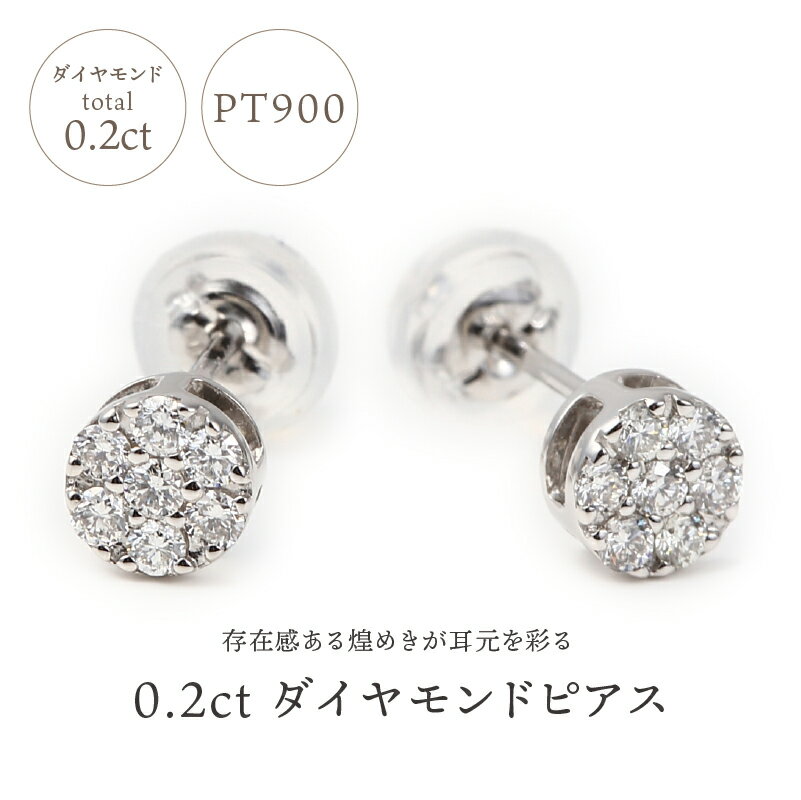 【ふるさと納税】＜ 甲府ジュエリー ＞ ピアス ジュエリー アクセサリー レディース ダイヤモンド 0.20カラット シンプル 選べる地金 イエローゴールド K18 プラチナ PT900 丸型 ギフト プレゼント 誕生日 ジュエリーケース付 鑑別書付 保証書付 k098-031 サムネイル3