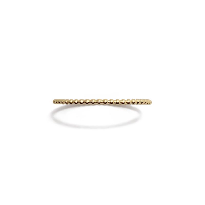 【ふるさと納税】＜ 甲府ジュエリー ＞ リング 指輪 ジュエリー レディース アクセサリー K10 イエローゴールド 極細 ボールリング シンプル 重ね付け ギフト プレゼント 巾着付 保証書付 k115-072 サムネイル3