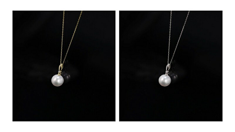 【ふるさと納税】＜ 甲府ジュエリー ＞ ネックレス ジュエリー レディース アクセサリー ダイヤモンド 0.02ct 選べる地金 プラチナ イエローゴールド K18 真珠 白蝶真珠 ジュエリーケース付 保証書付 k118-109 サムネイル2