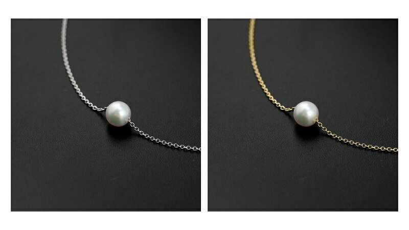 【ふるさと納税】＜ 甲府ジュエリー ＞ ネックレス ジュエリー レディース アクセサリー 選べるカラー 全2種 アコヤ 真珠 パール シンプル 7.0-7.5mm ジュエリーケース付 保証書付 k118-111 サムネイル2