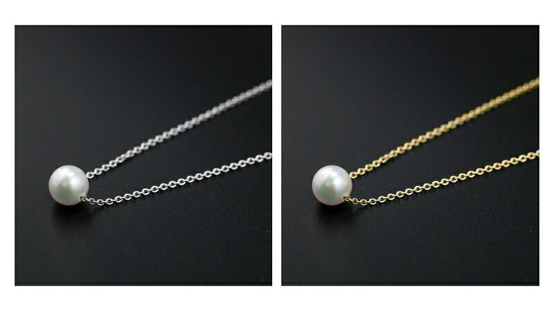 【ふるさと納税】＜ 甲府ジュエリー ＞ ネックレス ジュエリー レディース アクセサリー 選べるカラー 全2種 アコヤ 真珠 パール シンプル 7.0-7.5mm ジュエリーケース付 保証書付 k118-111 サムネイル3