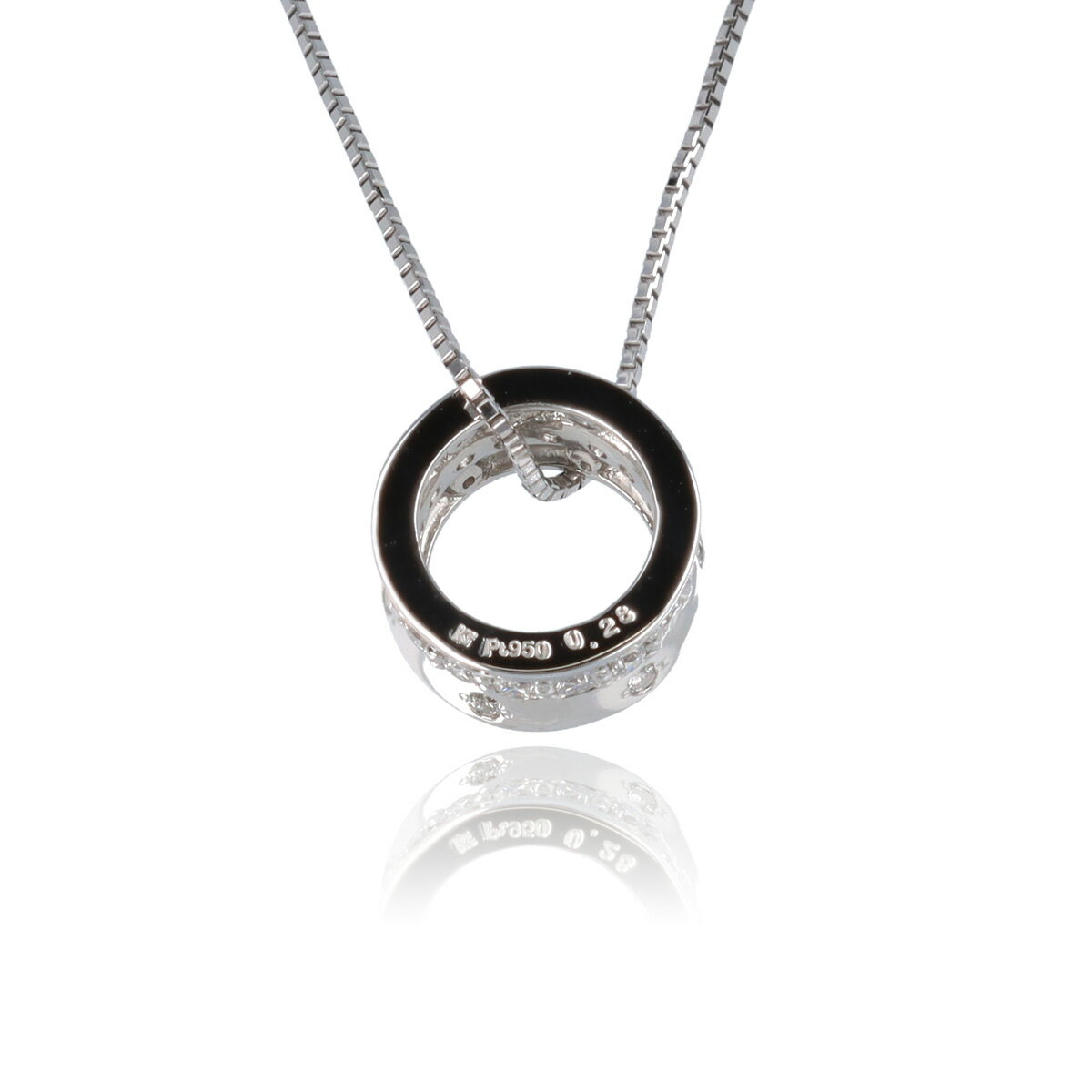 【ふるさと納税】＜ 甲府ジュエリー ＞ ネックレス ペンダント レディース ジュエリー アクセサリー ダイヤモンド 0.28ct プラチナ リング状 スライド式 アジャスター付き 45cm ジュエリーケース付 ギフト プレゼント 鑑別書付 保証書付 k122-047 サムネイル3