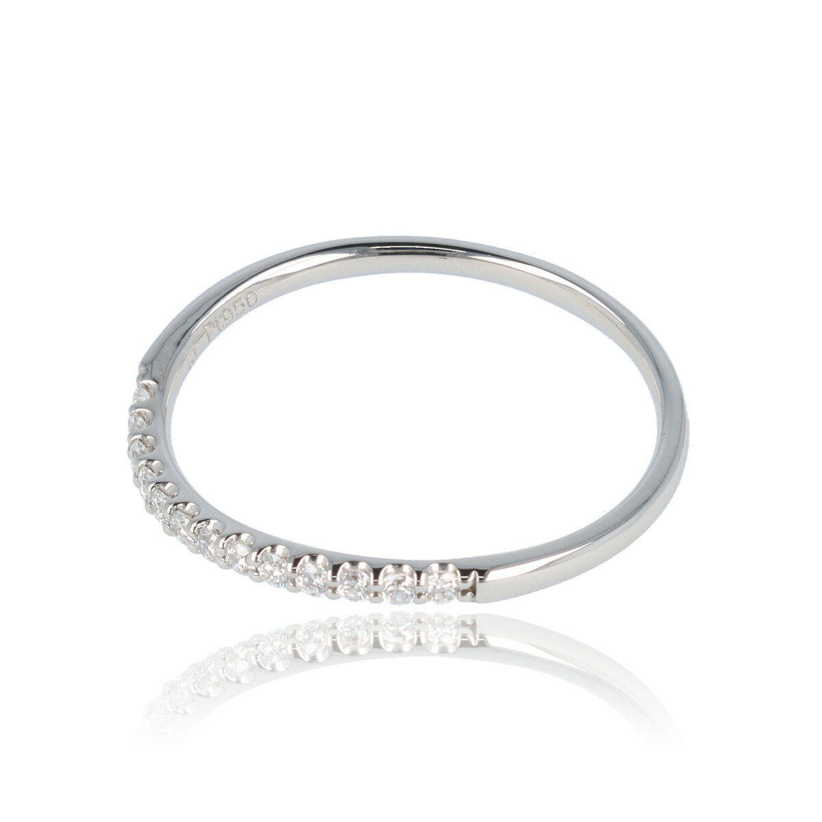 【ふるさと納税】＜ 甲府ジュエリー ＞ リング レディース ジュエリー アクセサリー プラチナ ハーフエタニティ ダイヤモンド 0.11ct ジュエリーケース付 ギフト プレゼント 鑑別書付 保証書付 k122-056 サムネイル3