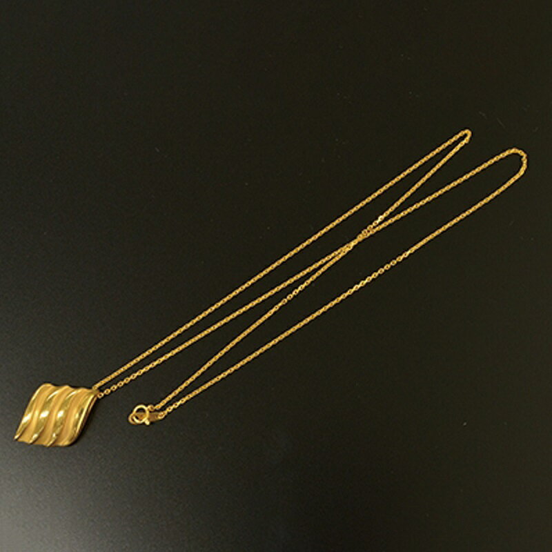 【ふるさと納税】＜ 甲府ジュエリー ＞ ネックレス ペンダント ジュエリー アクセサリー レディース メンズ 波 K24 純金 プレゼント ギフト 専用ケース付 保証書付 k122-100 サムネイル2