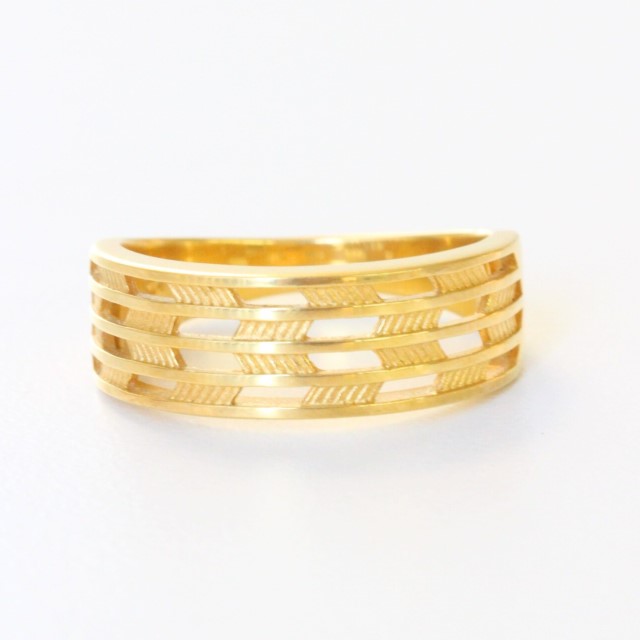 【ふるさと納税】＜ 甲府ジュエリー ＞ リング 指輪 ジュエリー アクセサリー レディース K24 純金 矢絣模様 ブラスター加工 鏡面 高級感 お守り ギフト プレゼント 専用ケース付 保証書付 k122-142 サムネイル3