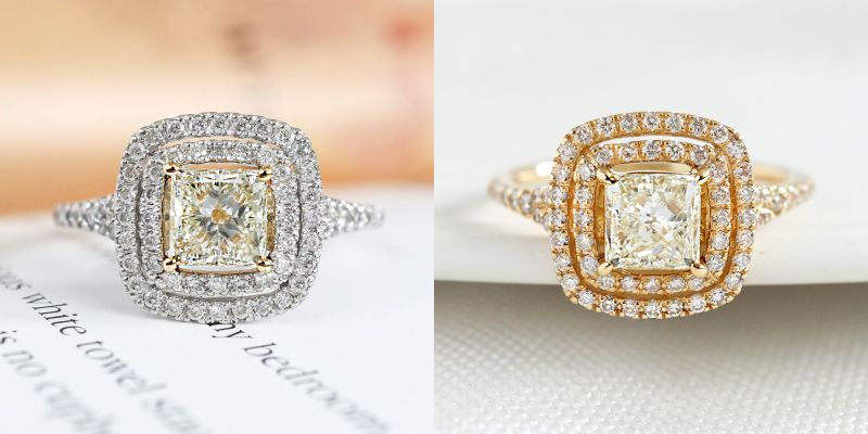 【ふるさと納税】＜ 甲府ジュエリー ＞ リング 指輪 ジュエリー レディース アクセサリー ダイヤモンド 天然 1.0ct 大粒 計1.35ct 選べる地金 PT900 プラチナ K18 イエローゴールド プリンセスカット ギフト プレゼント ジュエリーケース付 鑑定書付 保証書付 k109-082 サムネイル2