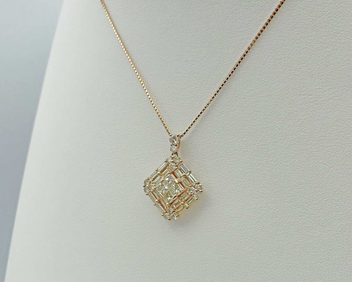 【ふるさと納税】＜ 甲府ジュエリー ＞ ネックレス ペンダント ジュエリー アクセサリー レディース K18 ピンクゴールド ダイヤモンド 1.5ct ギフト 鑑別書付 保証書付 k109-009 サムネイル3