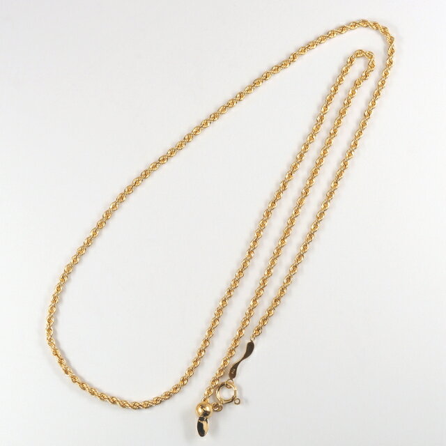 【ふるさと納税】＜ 甲府ジュエリー ＞ ネックレス ペンダント ジュエリー アクセサリー レディース メンズ K18 18金 ロープ rope チェーン 太め 50cm ギフト プレゼント 誕生日 ショッパー付 ジュエリーケース付 保証書付 k107-130 - 画像3