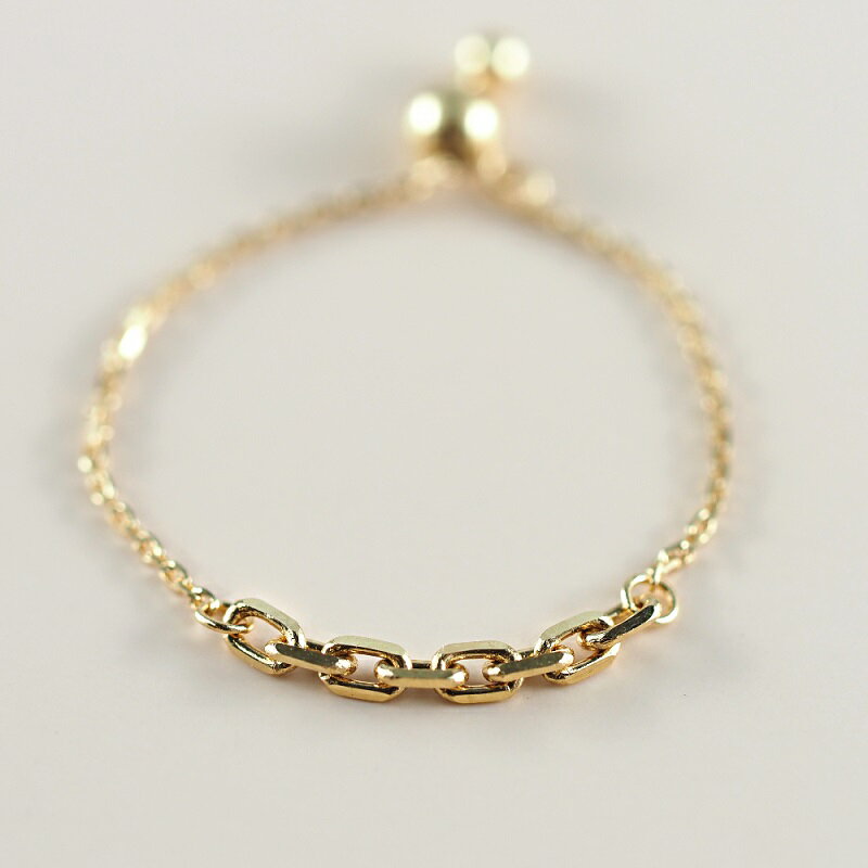 【ふるさと納税】＜ 甲府ジュエリー ＞ リング K18 指輪 ジュエリー アクセサリー レディース イエローゴールド フリーサイズ 小豆 チェーンリング ギフト プレゼント 誕生日 保証書 ジュエリーケース ショッパー付 k107-132 - 画像3