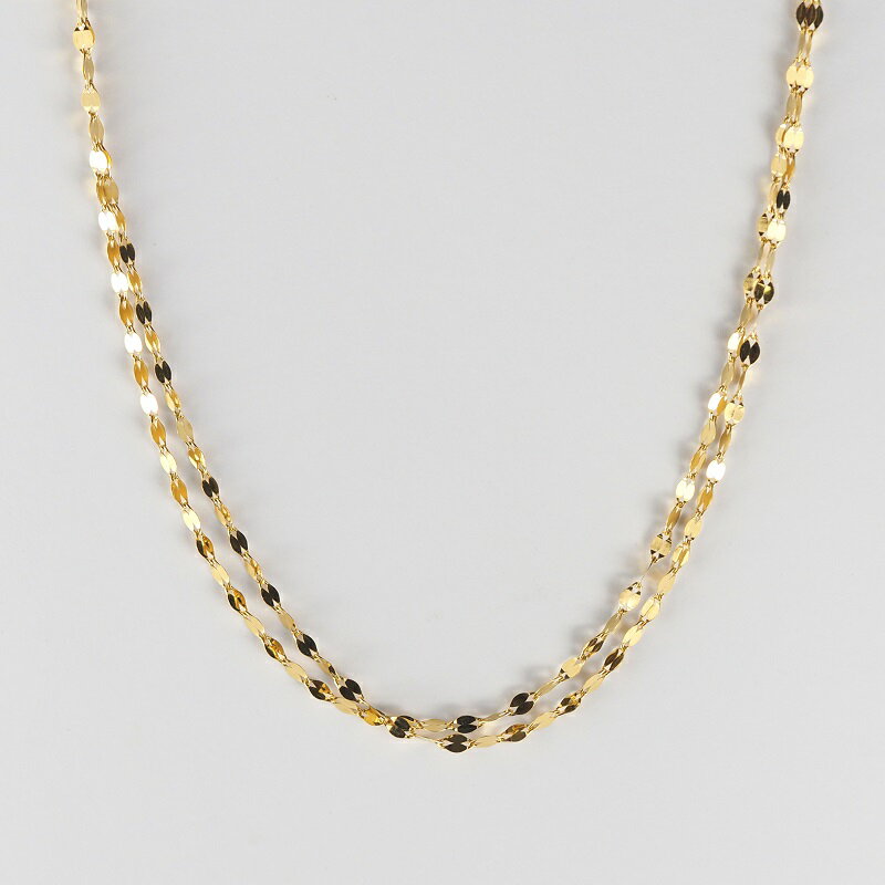 【ふるさと納税】＜ 甲府ジュエリー ＞ ネックレス ペンダント ジュエリー レディース メンズ アクセサリー K24 純金 シンプル 2連 ギフト プレゼント ジュエリーケース付 ショッパー付 保証書付 k107-158 サムネイル2