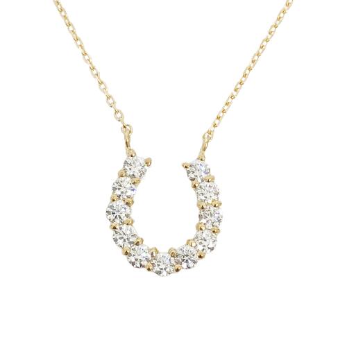 【ふるさと納税】＜ 甲府ジュエリー ＞ ネックレス ペンダント ジュエリー アクセサリー レディース K18 ダイヤモンド 0.3カラット 馬蹄モチーフ ジュエリーケース付 鑑別書付 保証書付 k131-056 サムネイル2
