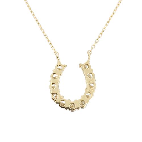 【ふるさと納税】＜ 甲府ジュエリー ＞ ネックレス ペンダント ジュエリー アクセサリー レディース K18 ダイヤモンド 0.3カラット 馬蹄モチーフ ジュエリーケース付 鑑別書付 保証書付 k131-056 サムネイル3