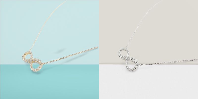 【ふるさと納税】＜ 甲府ジュエリー ＞ ネックレス ペンダント ジュエリー アクセサリー レディース ダイヤモンド 0.5ct 選べる地金 pt900 18金 K18 YG ハート＆キューピッド インフィニティー ふるさと納税限定企画 ジュエリーケース 鑑定書付 保証書付 k131-068 サムネイル2