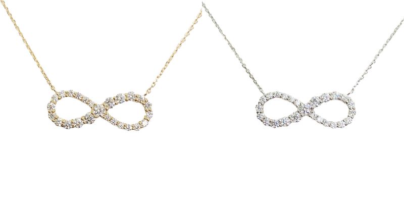 【ふるさと納税】＜ 甲府ジュエリー ＞ ネックレス ペンダント ジュエリー アクセサリー レディース ダイヤモンド 0.5ct 選べる地金 pt900 18金 K18 YG ハート＆キューピッド インフィニティー ふるさと納税限定企画 ジュエリーケース 鑑定書付 保証書付 k131-068 サムネイル3