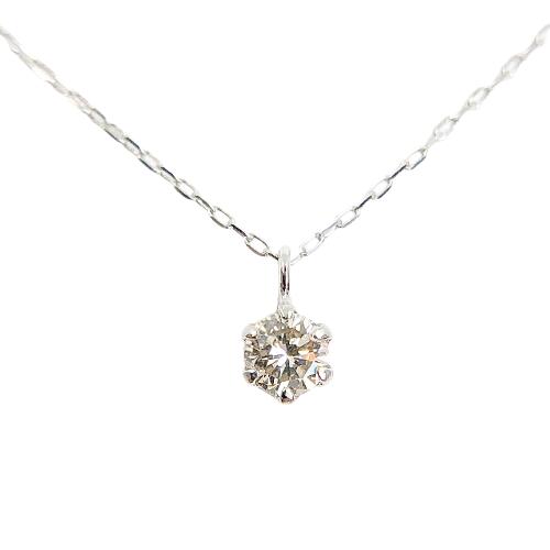 【ふるさと納税】＜ 甲府ジュエリー ＞ ネックレス ペンダント ジュエリー レディース アクセサリー ダイヤモンド 0.08ct K10 ホワイトゴールド プチネックレス ジュエリーケース付 鑑別書付 保証書付 k131-086 - 画像3