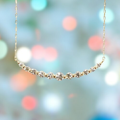 【ふるさと納税】＜ 甲府ジュエリー ＞ ネックレス ジュエリー アクセサリー レディース ダイヤモンド 0.3ct 18金 イエローゴールド ハート&キューピッド ライン ジュエリーケース付 鑑別書付 保証書付 k131-124 サムネイル2