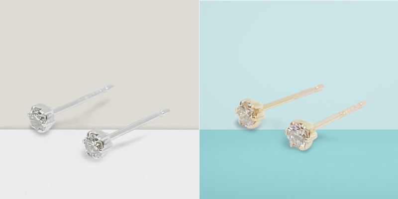 【ふるさと納税】＜ 甲府ジュエリー ＞ ダイヤ ピアス ジュエリー レディース アクセサリー ダイヤモンド K10 YG WG 選べる 地金 2種 シンプル 一粒ダイヤ ギフト プレゼント ジュエリケース付 鑑別書付 保証書付 k131-074 サムネイル2