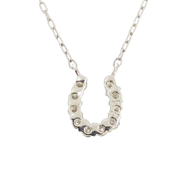 【ふるさと納税】＜ 甲府ジュエリー ＞ ネックレス ジュエリー アクセサリー レディース ダイヤモンド 0.1カラット ハート&キューピッド 馬蹄 プラチナ ジュエリーケース付 鑑別書付 保証書付 k131-111 サムネイル3