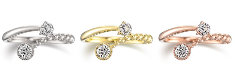 【ふるさと納税】＜ 甲府ジュエリー ＞ リング ジュエリー アクセサリー レディース ダイヤモンド 0.40ct 選べる地金 Pt950 プラチナ K18 イエローゴールド ピンクゴールド カジュアル 日常使い お出かけ ギフト プレゼント ジュエリーケース付 鑑別書付 保証書付 k129-028 サムネイル2