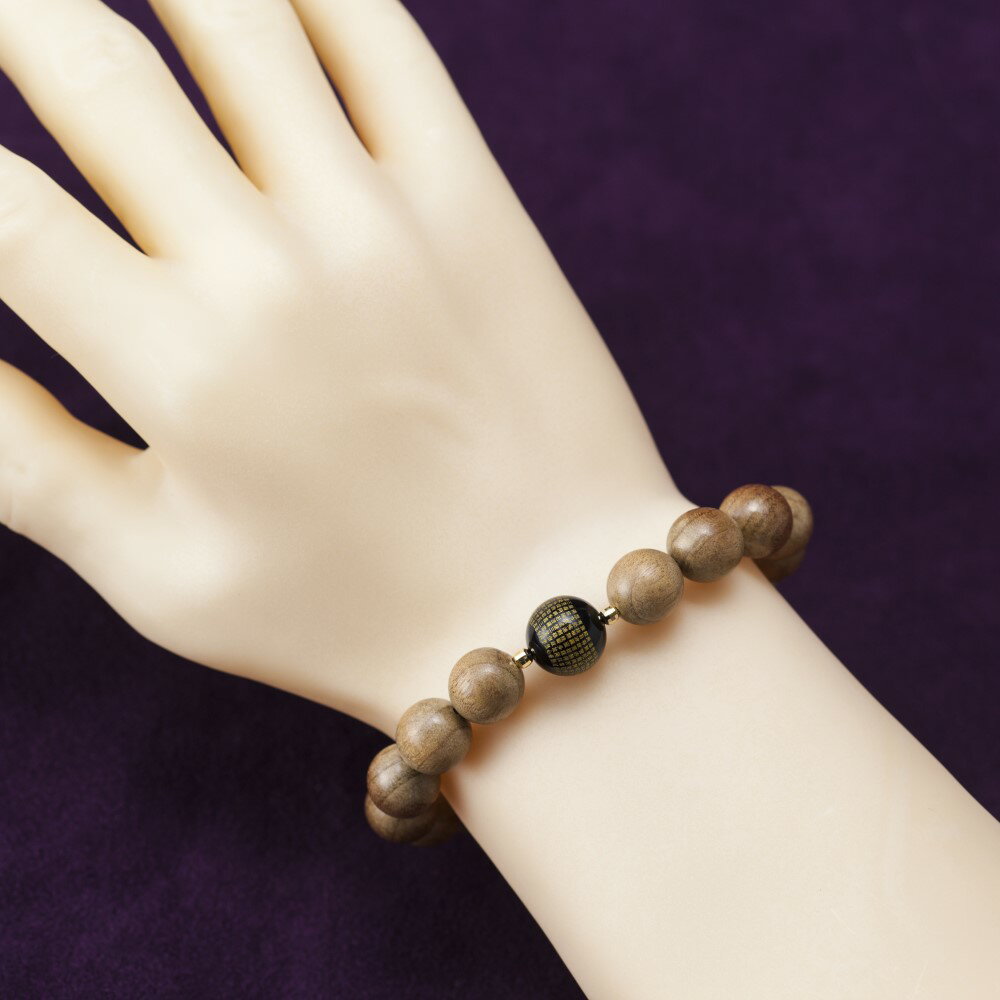 【ふるさと納税】ブレスレット 紳士用 般若 オニキス ハンドメイド お守り k126-025 保証書付 送料無料 サムネイル3