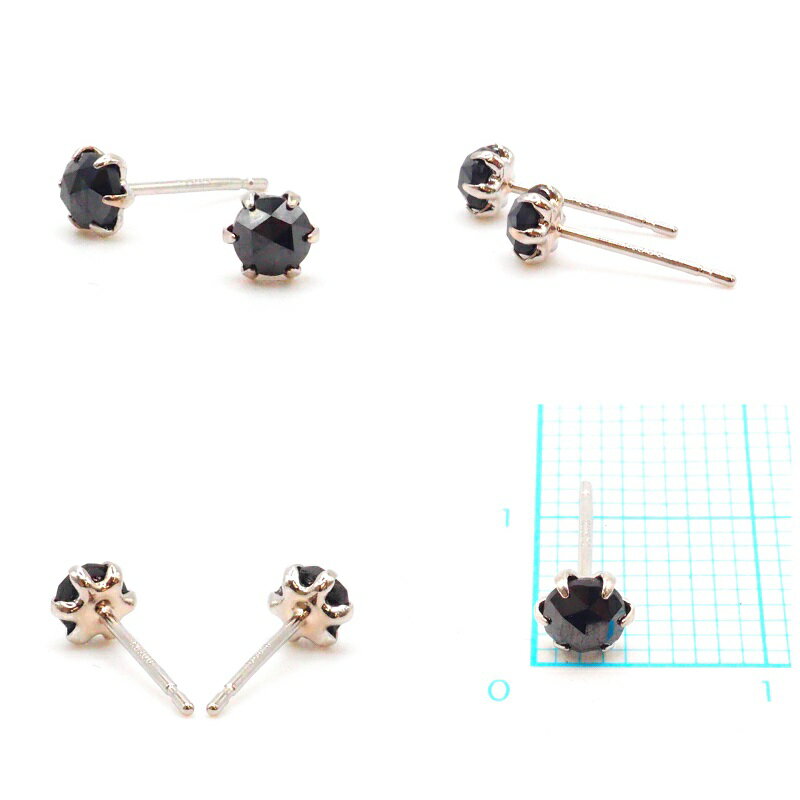 【ふるさと納税】＜ 甲府ジュエリー ＞ ピアス ジュエリー アクセサリー レディース メンズ ブラックダイヤ スーパーローズカット プラチナ 0.4カラット ギフト プレゼント ジュエリーケース付 鑑別書付 保証書付 k132-002 サムネイル2