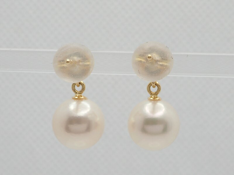 【ふるさと納税】＜ 甲府ジュエリー ＞ ピアス ジュエリー アクセサリー レディース アコヤパール 真珠 K18 18金 イエローゴールド YG シンプル ギフト プレゼント シリコン ダブルロックキャッチ 鑑別書付 保証書付 k132-020 サムネイル3