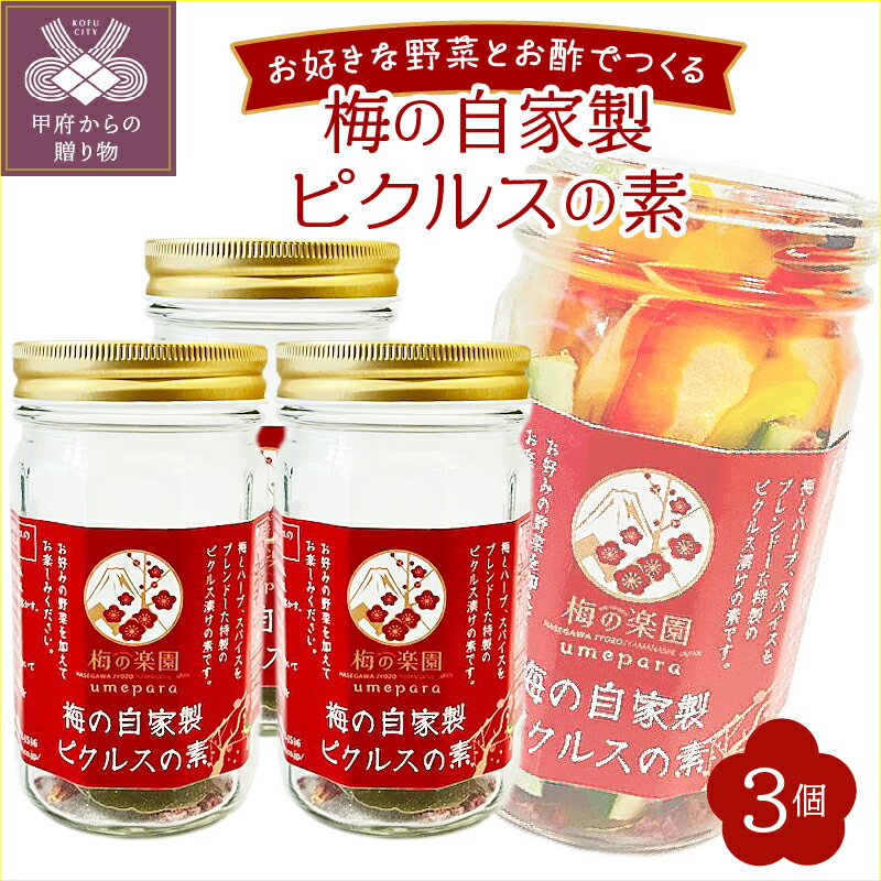 ピクルス 梅 ピクルスの素 3個セット 本格的 自家製 スパイス ハーブ k099-010