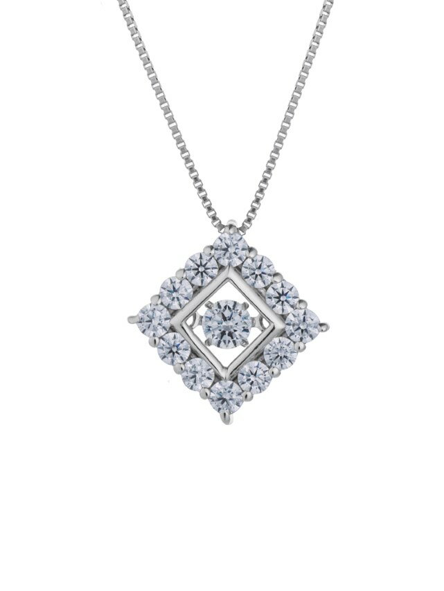 【ふるさと納税】＜ 甲府ジュエリー ＞ ネックレス ペンダント ジュエリー レディース アクセサリー ダイヤモンド 0.10ct プラチナ 900 ダンシングストーン ギフト プレゼント ジュエリーBOX付 鑑別書付 保証書付 k074-108 サムネイル3