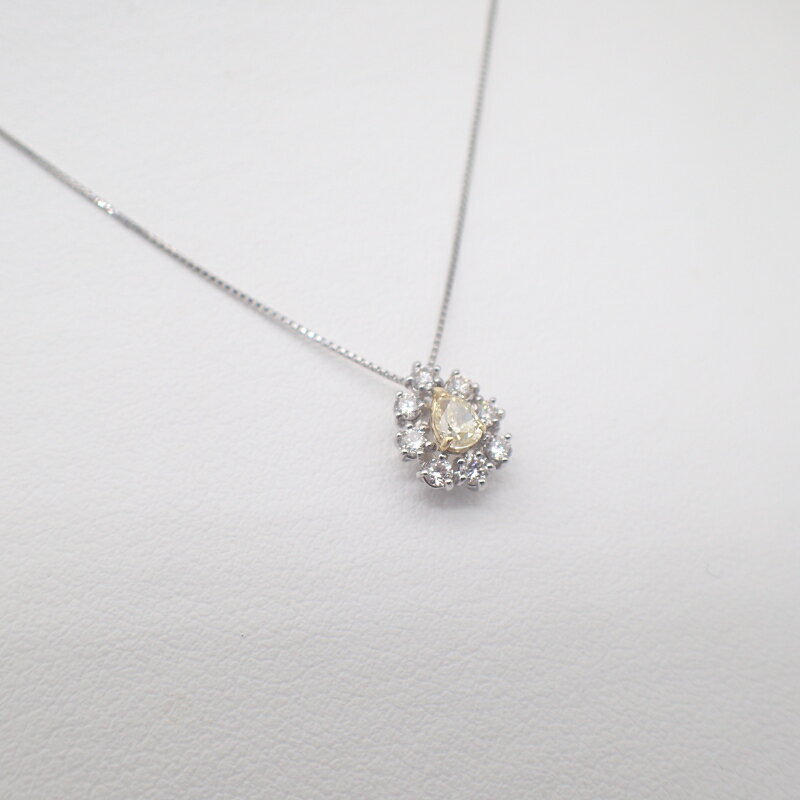 【ふるさと納税】＜ 甲府ジュエリー ＞ ネックレス ペンダント ジュエリー アクセサリー レディース 数量限定 プラチナ K18 YG ダイヤモンド イエローダイヤモンド 計0.48ct ジュエリーケース付 鑑別書付 保証書付 k125-039 サムネイル2