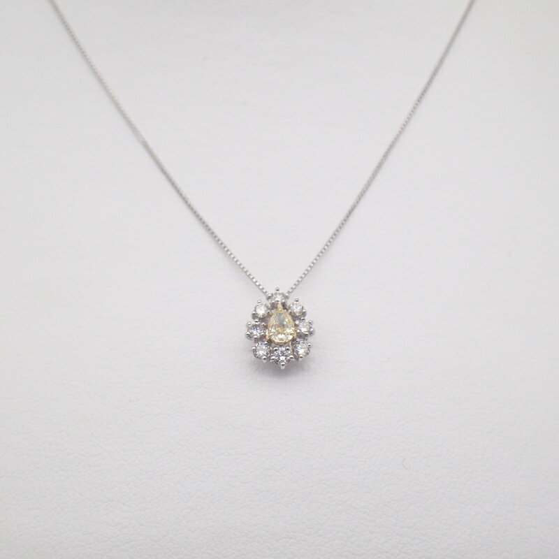【ふるさと納税】＜ 甲府ジュエリー ＞ ネックレス ペンダント ジュエリー アクセサリー レディース 数量限定 プラチナ K18 YG ダイヤモンド イエローダイヤモンド 計0.48ct ジュエリーケース付 鑑別書付 保証書付 k125-039 サムネイル3