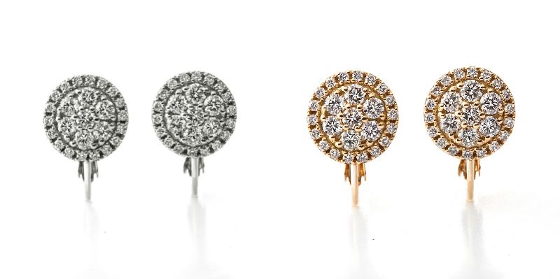 【ふるさと納税】＜ 甲府ジュエリー ＞ イヤリング ダイヤモンド 1.0ct ジュエリー レディース アクセサリー 選べる地金 PT900 プラチナ K18 イエローゴールド パヴェ ラウンド エレガント ネジバネ式 ギフト プレゼント ジュエリーケース付 鑑別書付 保証書付 k121-053 サムネイル2