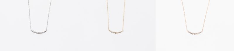 【ふるさと納税】＜ 甲府ジュエリー ＞ ネックレス ペンダント ジュエリー レディース アクセサリー ダイヤモンド 0.2ct 選べる地金 PT900 プラチナ K18 イエローゴールド ピンクゴールド シンプル アーチ ギフト プレゼント ジュエリーボックス 鑑別書付 保証書付 k160-036 サムネイル2