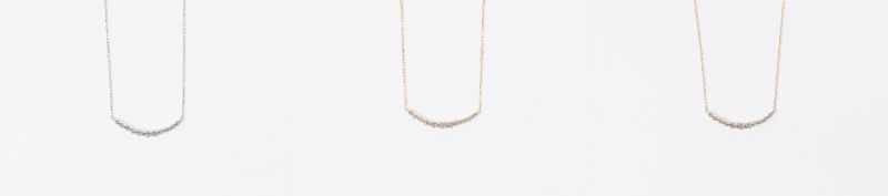 【ふるさと納税】＜ 甲府ジュエリー ＞ ネックレス ペンダント ジュエリー レディース アクセサリー ダイヤモンド 0.3ct 選べる地金 PT900 プラチナ K18 イエローゴールド ピンクゴールド シンプル アーチ ギフト プレゼント ジュエリーボックス 鑑別書付 保証書付 k160-039 サムネイル2