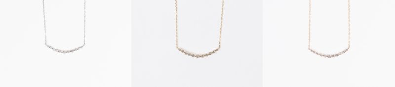 【ふるさと納税】＜ 甲府ジュエリー ＞ ネックレス ペンダント ジュエリー レディース アクセサリー ダイヤモンド 0.5ct 選べる地金 PT900 プラチナ K18 イエローゴールド ピンクゴールド シンプル アーチ ギフト プレゼント ジュエリーボックス 鑑別書付 保証書付 k160-042 サムネイル2