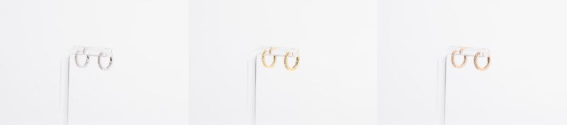 【ふるさと納税】＜ 甲府ジュエリー ＞ ピアス ジュエリー レディース アクセサリー ダイヤモンド 計0.2ct 選べる地金 K18 ホワイトゴールド イエローゴールド ピンクゴールド ループ シンプル 小ぶり ギフト プレゼント ジュエリーボックス 鑑別書付 保証書付 k160-063 サムネイル2