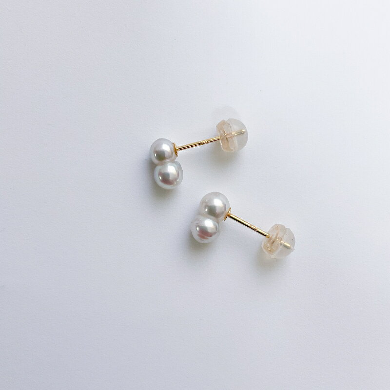 【ふるさと納税】＜ 甲府ジュエリー ＞ ピアス ジュエリー アクセサリー レディース あこや真珠 パール K18 イエローゴールド 希少 ふたごパール ベビーパール 普段使い オケージョン ギフト プレゼント ジュエリーケース付 保証書付 k152-016 サムネイル3