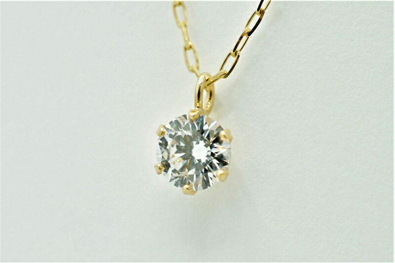 【ふるさと納税】＜ 甲府ジュエリー ＞ ネックレス ペンダント レディース ジュエリー アクセサリー K18 イエローゴールド 人工ダイヤモンド0.3ct up ジュエリーケース付 鑑定書付 保証書付 k163-006 サムネイル2
