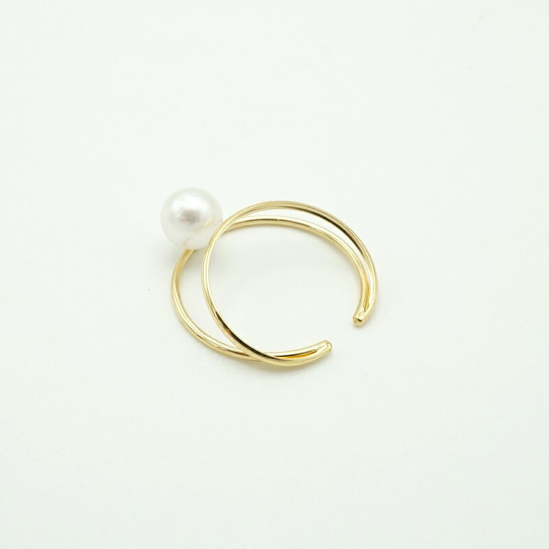 【ふるさと納税】＜ 甲府ジュエリー ＞ イヤーカフ イヤリング レディース ジュエリー アクセサリー K18 YG イエローゴールド アコヤパール 片耳用 左右兼用 ギフト プレゼント 贈り物 ジュエリーケース 鑑別書付 保証書付 k163-043 - 画像3