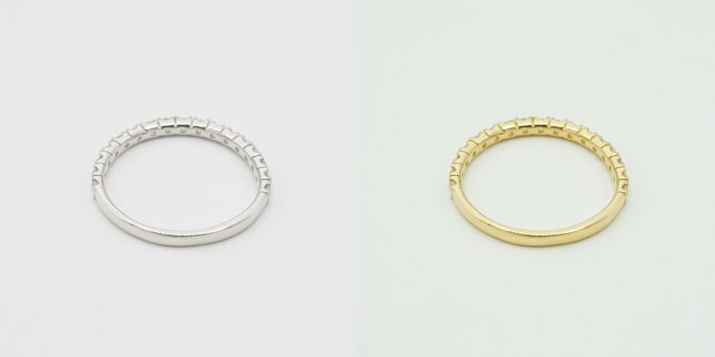 【ふるさと納税】＜ 甲府ジュエリー ＞ 【高評価★4.89】 リング 指輪 ジュエリー レディース アクセサリー ラボグロウン ダイヤモンド 人工ダイヤ 0.3ct 選べる地金 2種 プラチナ PT900 K18 イエローゴールド 6分 エタニティ ジュエリーケース付 鑑別書付 保証書付 k163-034 - 画像2