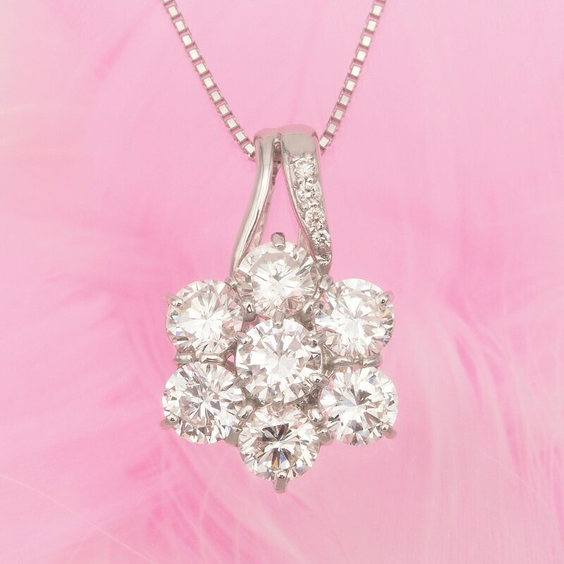 【ふるさと納税】＜ 甲府ジュエリー ＞ ネックレス ペンダント ダイヤモンド ジュエリー レディース アクセサリー 11石 2.3ct PT900 PT850 プラチナ ジュエリーケース付 鑑別書付 保証書付 k168-101 サムネイル2
