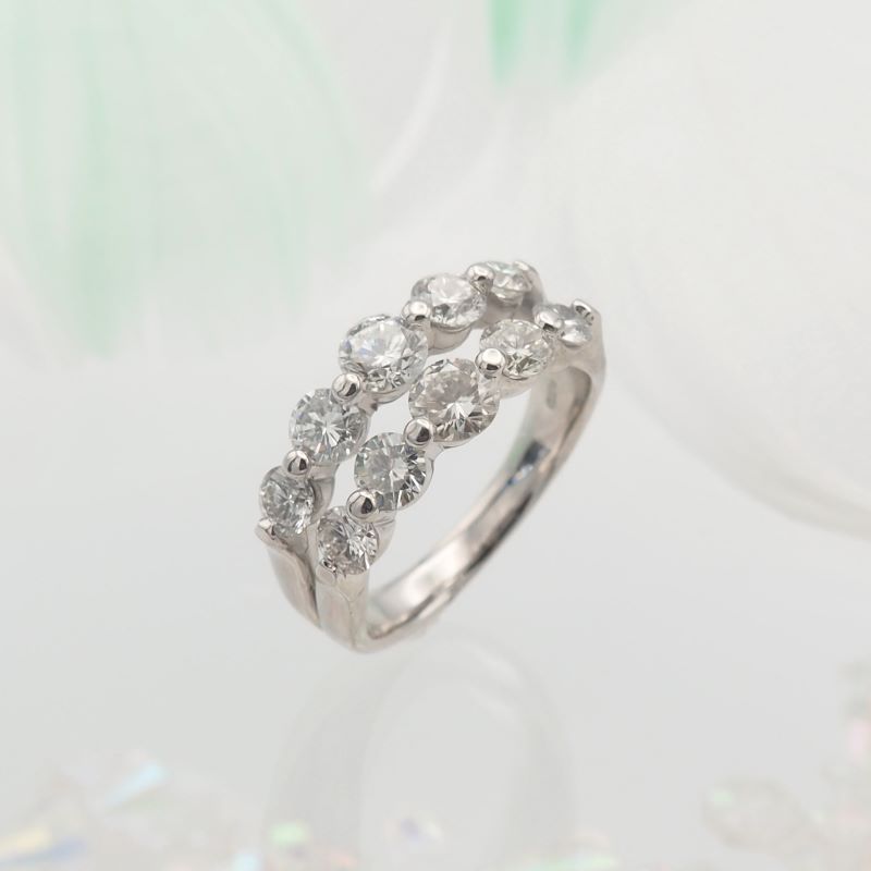 【ふるさと納税】＜ 甲府ジュエリー ＞ リング 指輪 レディース ジュエリー アクセサリー 天然 ダイヤモンド 大粒 10石 2.0ctUP プラチナ おしゃれ エレガント ギフト プレゼント ジュエリーケース付 鑑別書付 保証書付 k168-114 サムネイル3