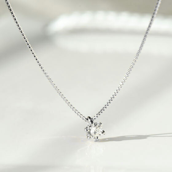 【ふるさと納税】＜ 甲府ジュエリー ＞ ペンダント ネックレス レディース ジュエリー アクセサリー プラチナ ダイヤモンド 0.1ct シンプル ジュエリーケース付き ギフト ラッピング 贈り物 鑑別カード付 保証書付 k167-013 サムネイル3