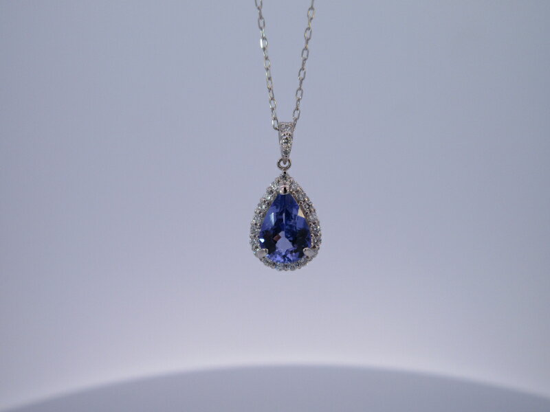 【ふるさと納税】 ＜ 甲府ジュエリー ＞ ネックレス ペンダント ジュエリー レディース アクセサリー プラチナ ダイヤモンド 0.2ct タンザナイト 贈り物 ギフト プレゼント ジュエリーケース付 保証書付 k176-003 サムネイル2