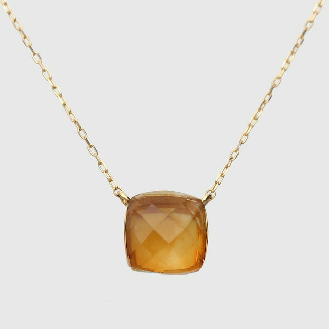 【ふるさと納税】＜ 甲府ジュエリー ＞ ネックレス ペンダント ジュエリー アクセサリー レディース シトリン 10金 イエローゴールド オレンジティー 11月 誕生石 ジュエリーケース付 保証書付 k187-053 サムネイル2