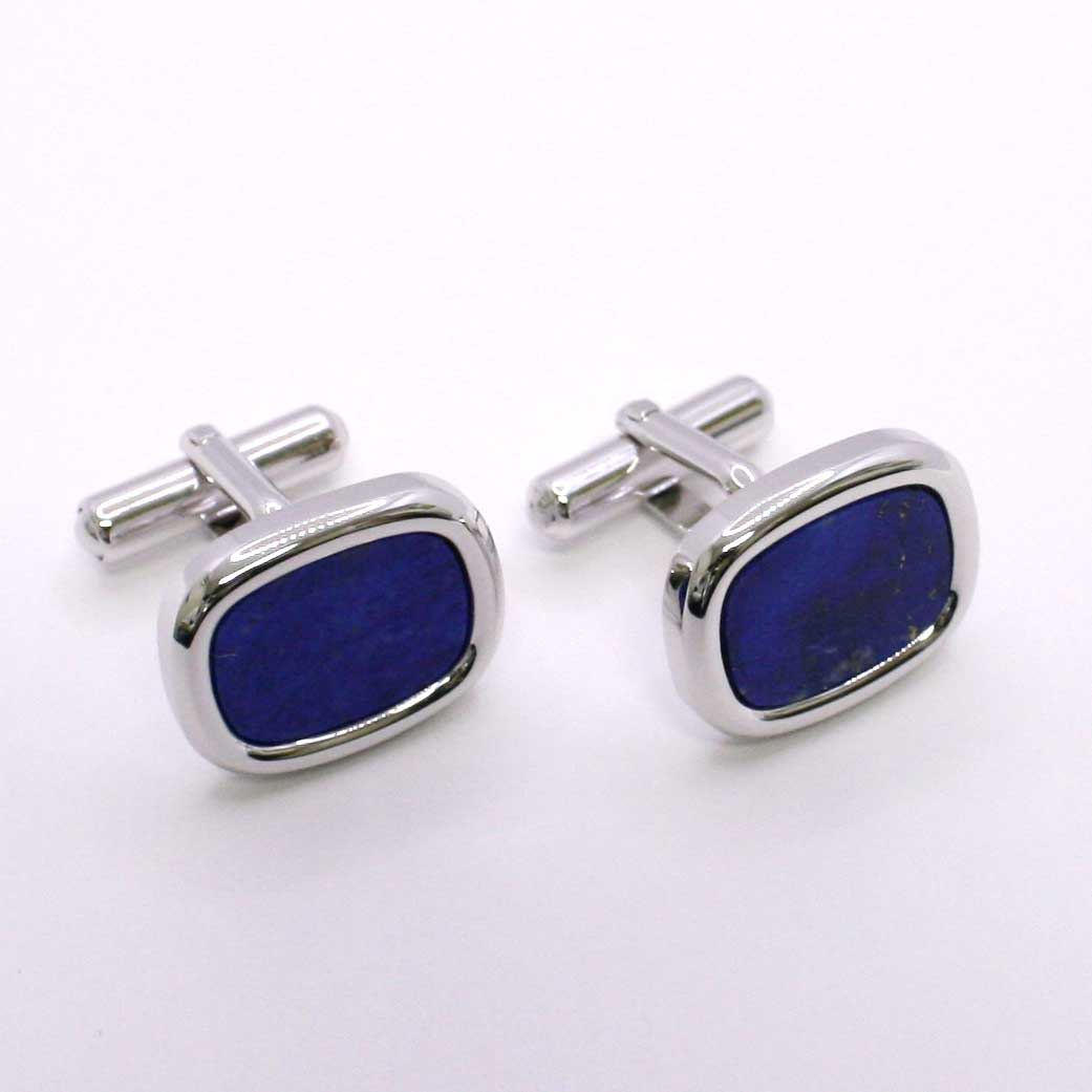 【ふるさと納税】＜ 甲府ジュエリー ＞ カフスボタン メンズ ジュエリー アクセサリー シルバー ラピスラズリカフスボタン ギフト プレゼント 保証書付 k197-008 サムネイル2